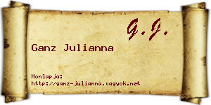 Ganz Julianna névjegykártya